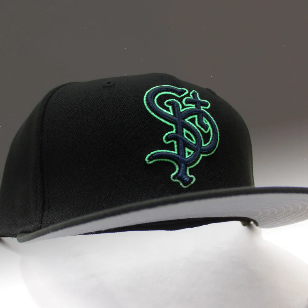 St. Paul Saints New Era 59Fifty Fitted Hat (Glow in the Dark Black Gray Under Brim)