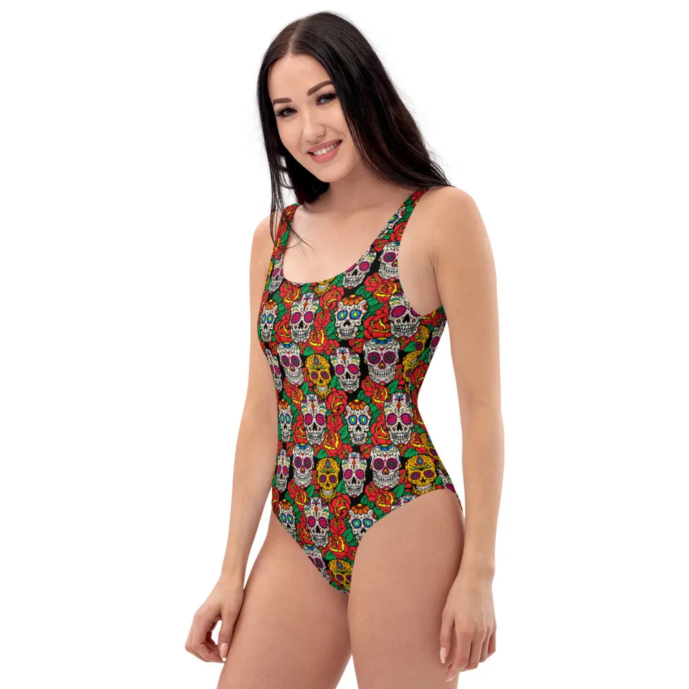 SUGAR SKULL One-Piece Swimsuit