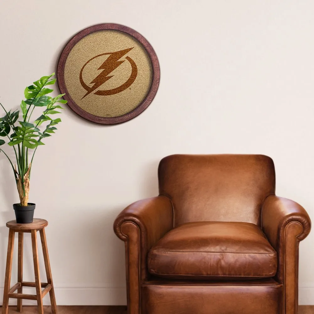 Tampa Bay Lightning: Barrel Top Cork Note Board