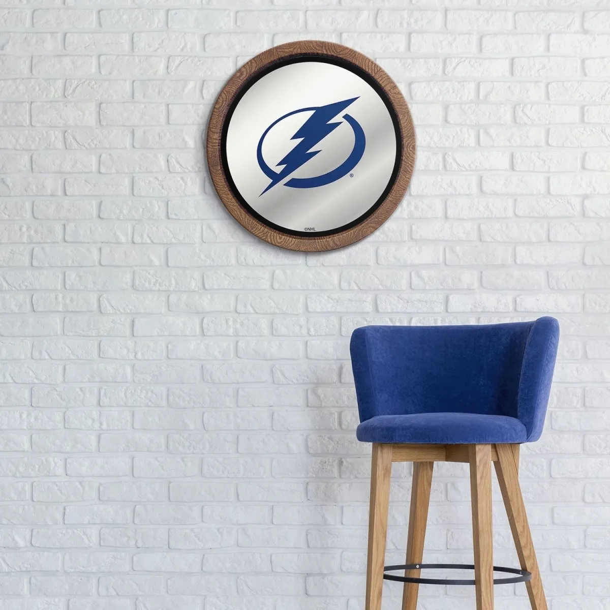 Tampa Bay Lightning: Mirrored Barrel Top Wall Sign