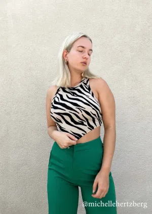 Taylor Zebra Crop Top
