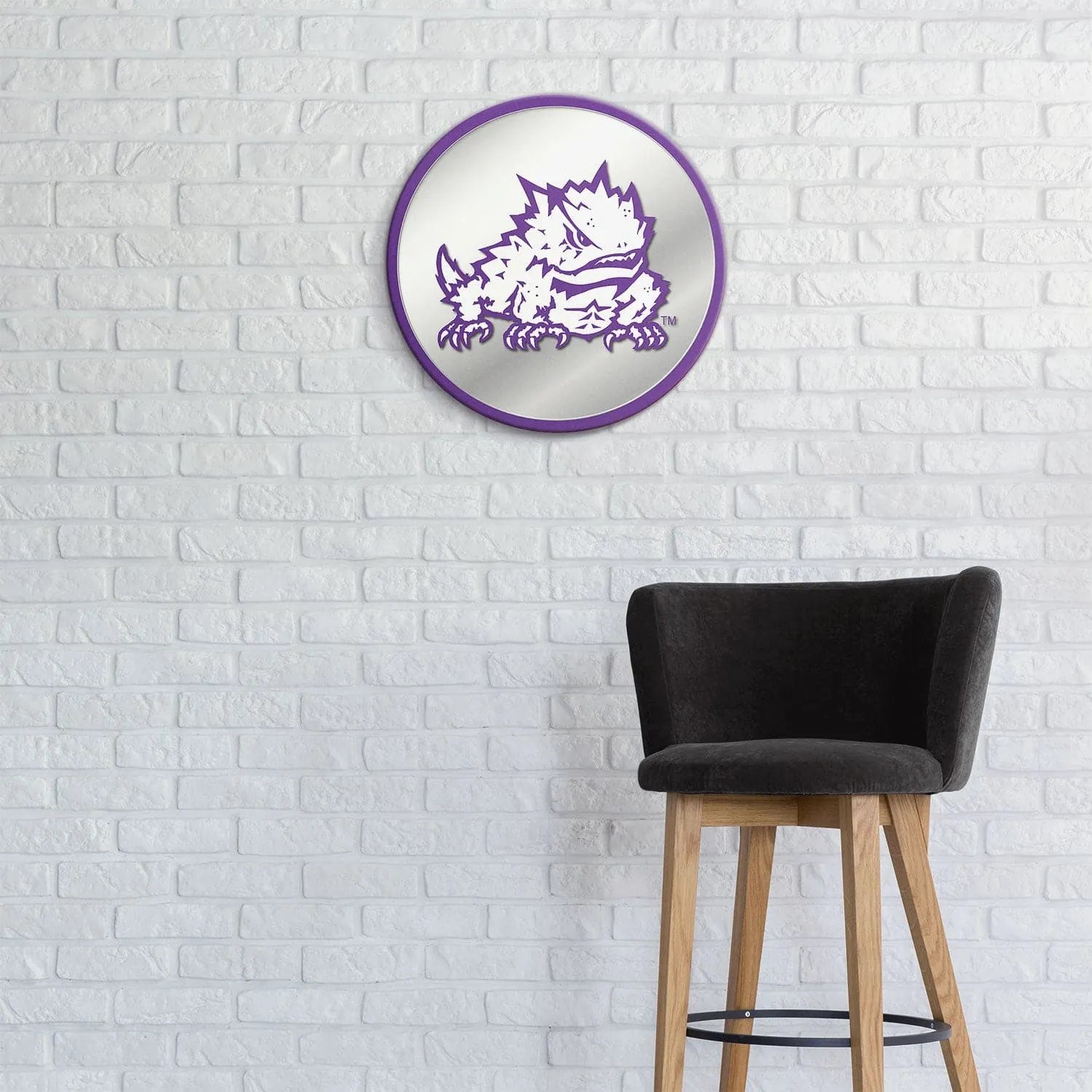 TCU Horned Frogs: Mascot - Modern Disc Mirrored Wall Sign
