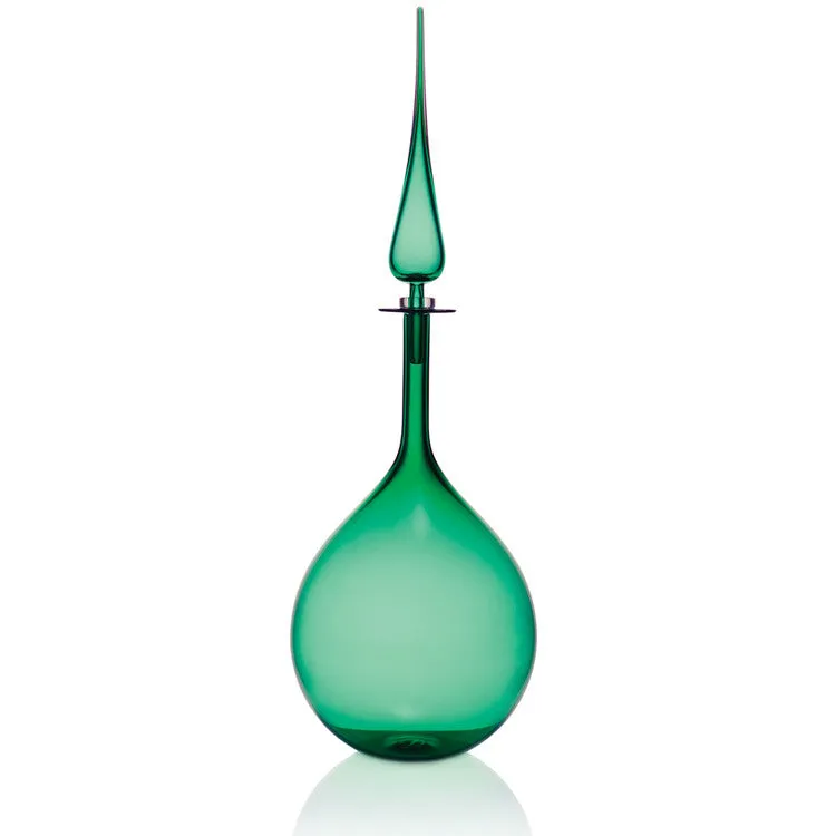 Tear Drop Large Decanter, Emerald - Joe Cariati
