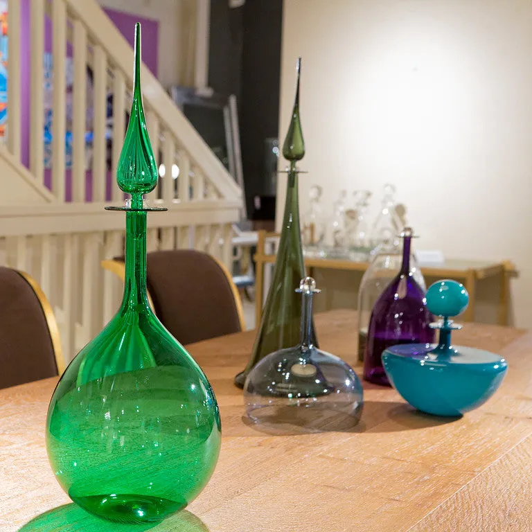 Tear Drop Large Decanter, Emerald - Joe Cariati