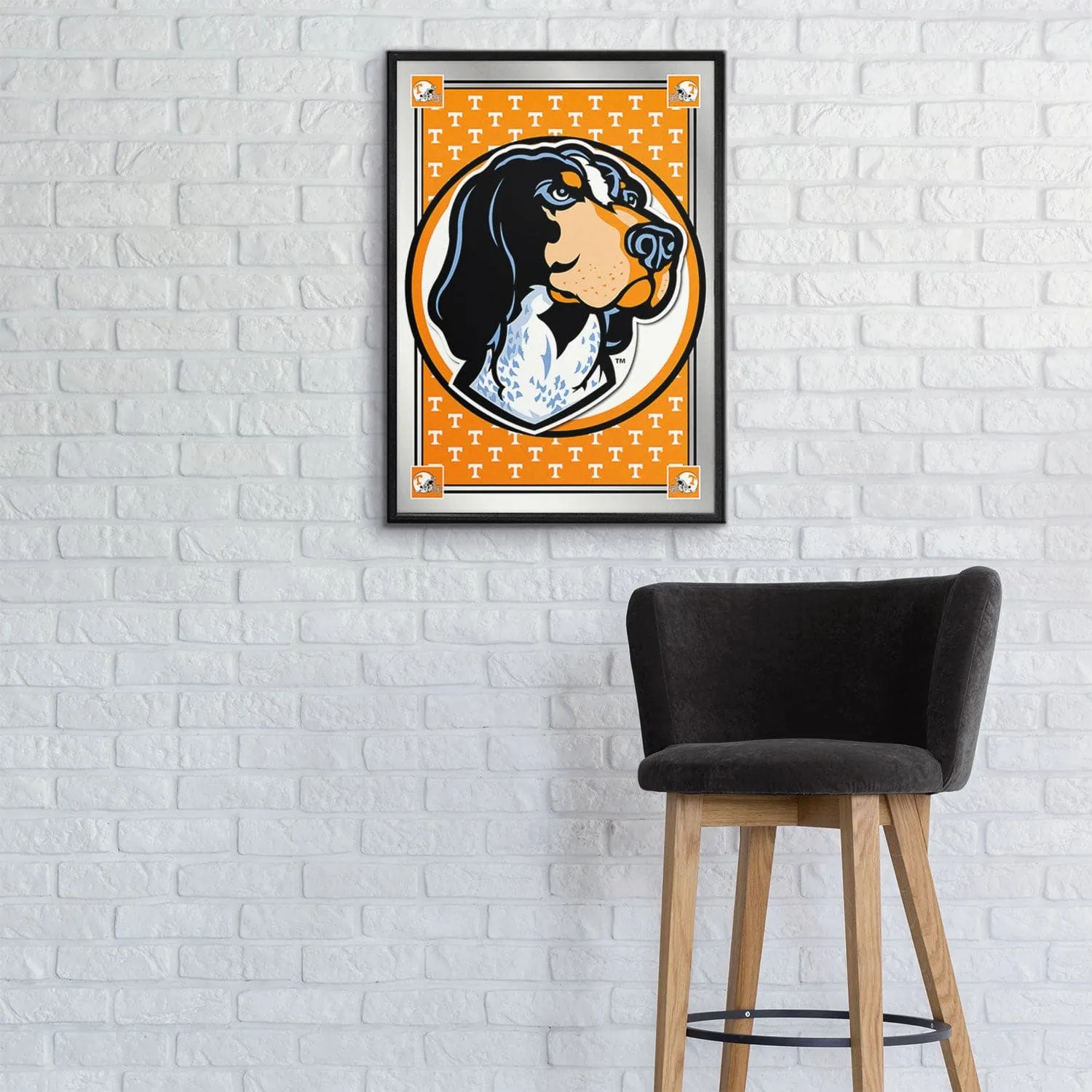 Tennessee Volunteers: Mascot Team Spirit - Framed Mirrored Wall Sign