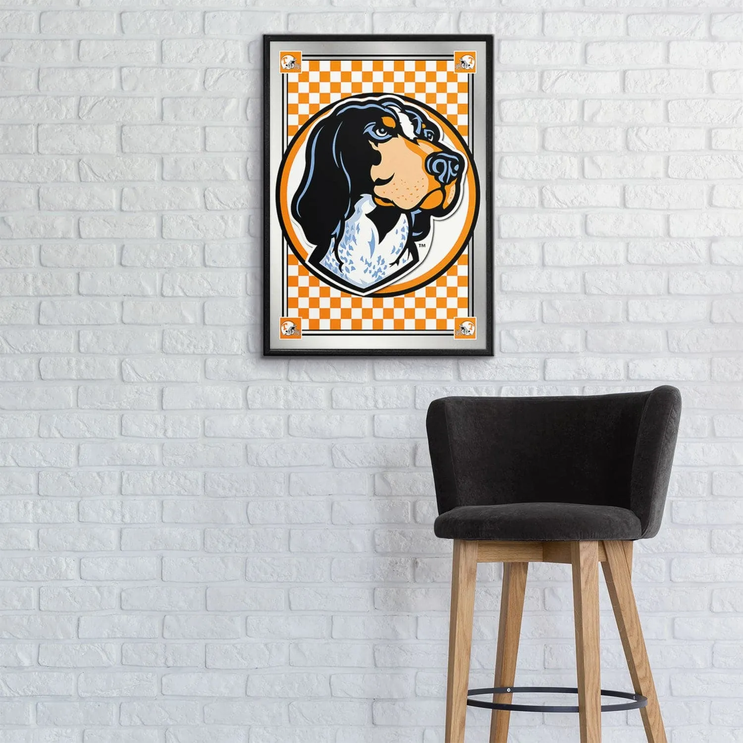 Tennessee Volunteers: Mascot Team Spirit - Framed Mirrored Wall Sign