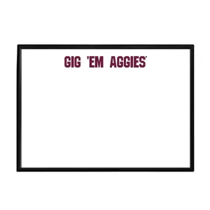 Texas A&M Aggies: Gig Em' Aggies - Framed Dry Erase Board