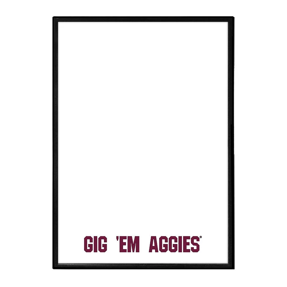 Texas A&M Aggies: Gig Em' Aggies - Framed Dry Erase Board