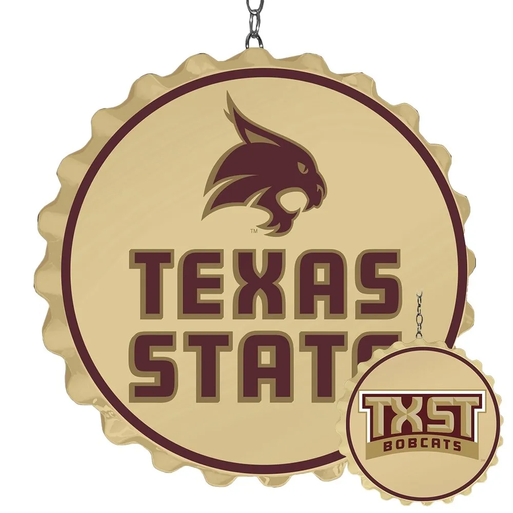 Texas State Bobcats: Bottle Cap Dangler