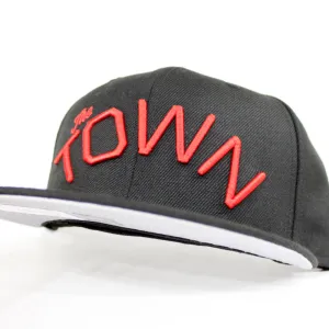 The Town Golden State Warriors New Era 59Fifty Fitted Hat (Black Red Gray Under Brim)