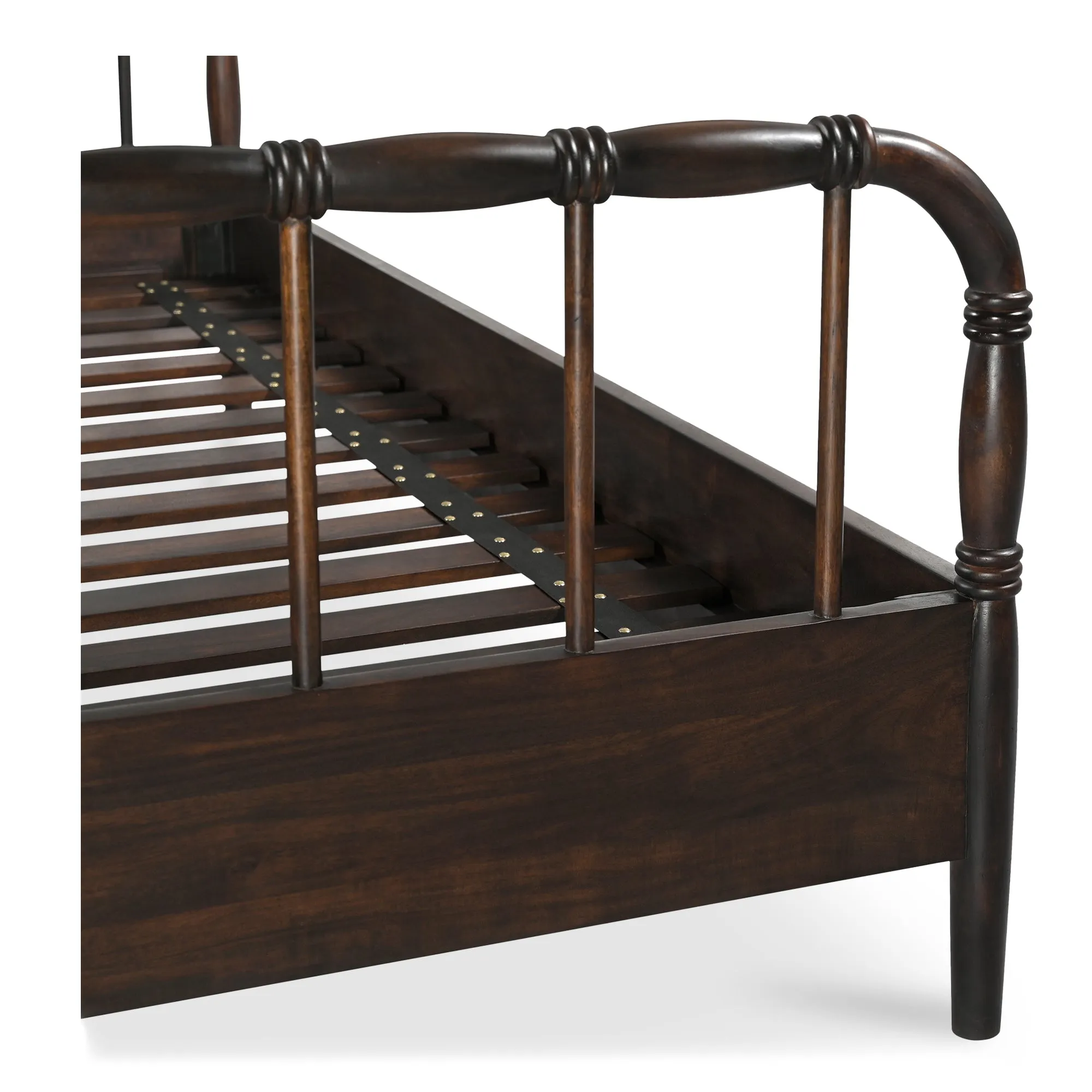 Timeless Elegance Solid Wood Turned Bed
