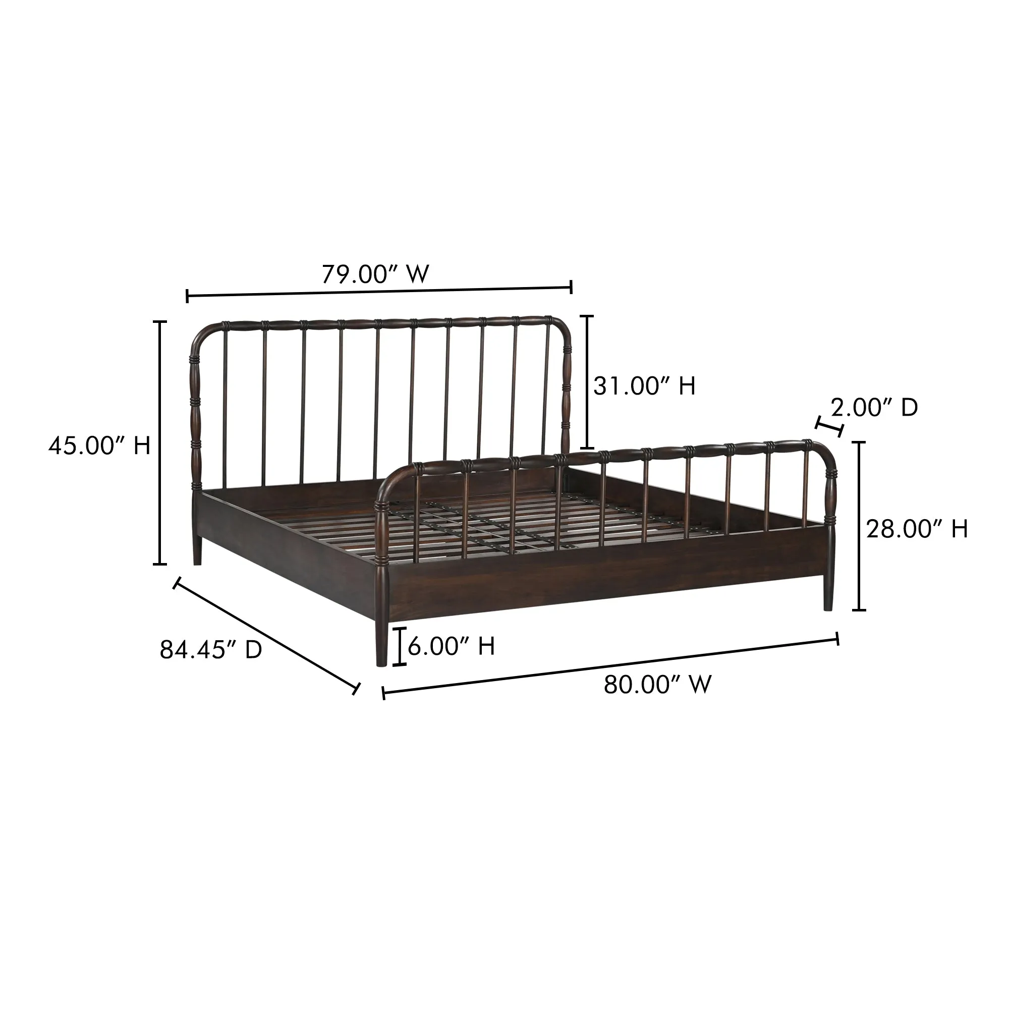 Timeless Elegance Solid Wood Turned Bed