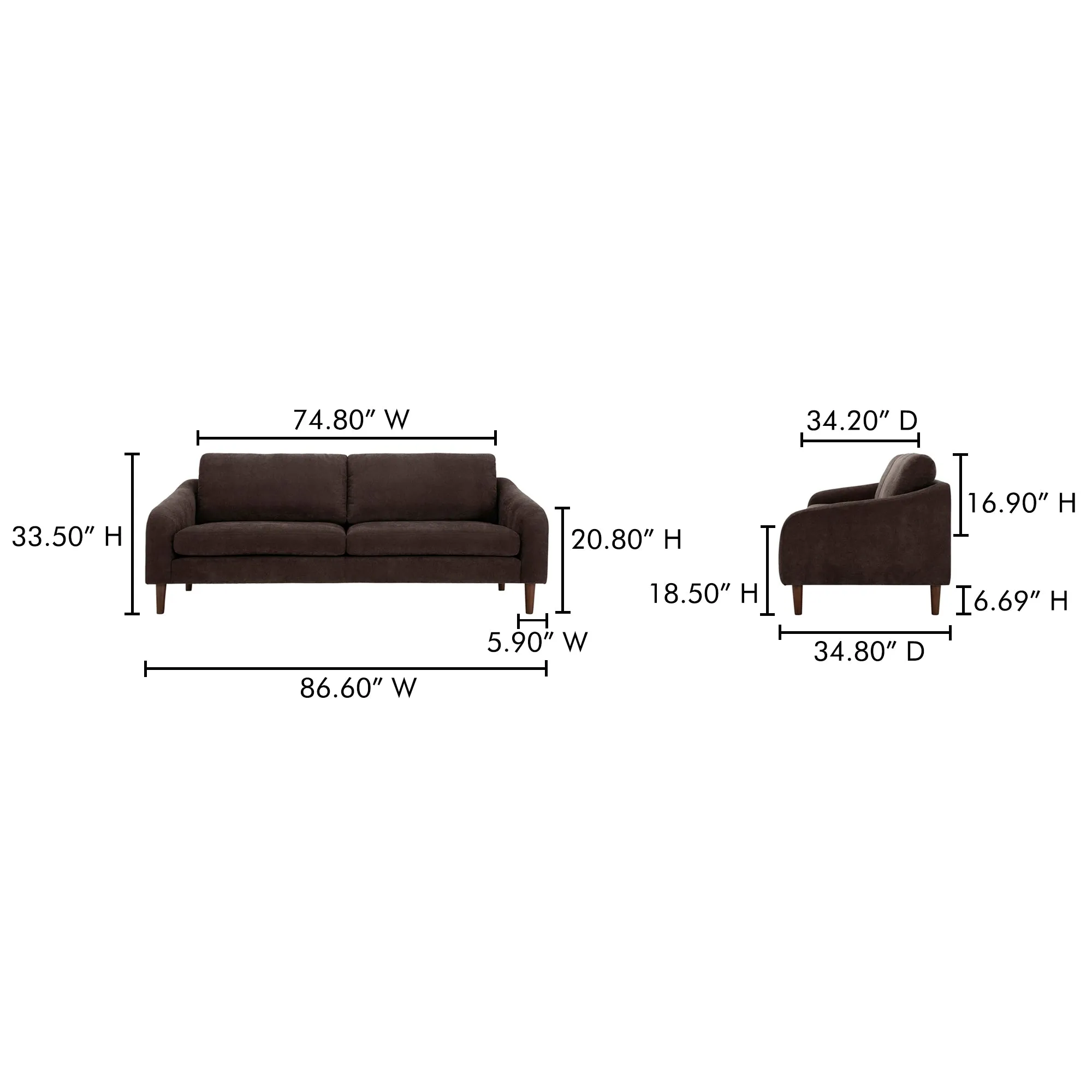 Timeless Elegance Transitional Sofa