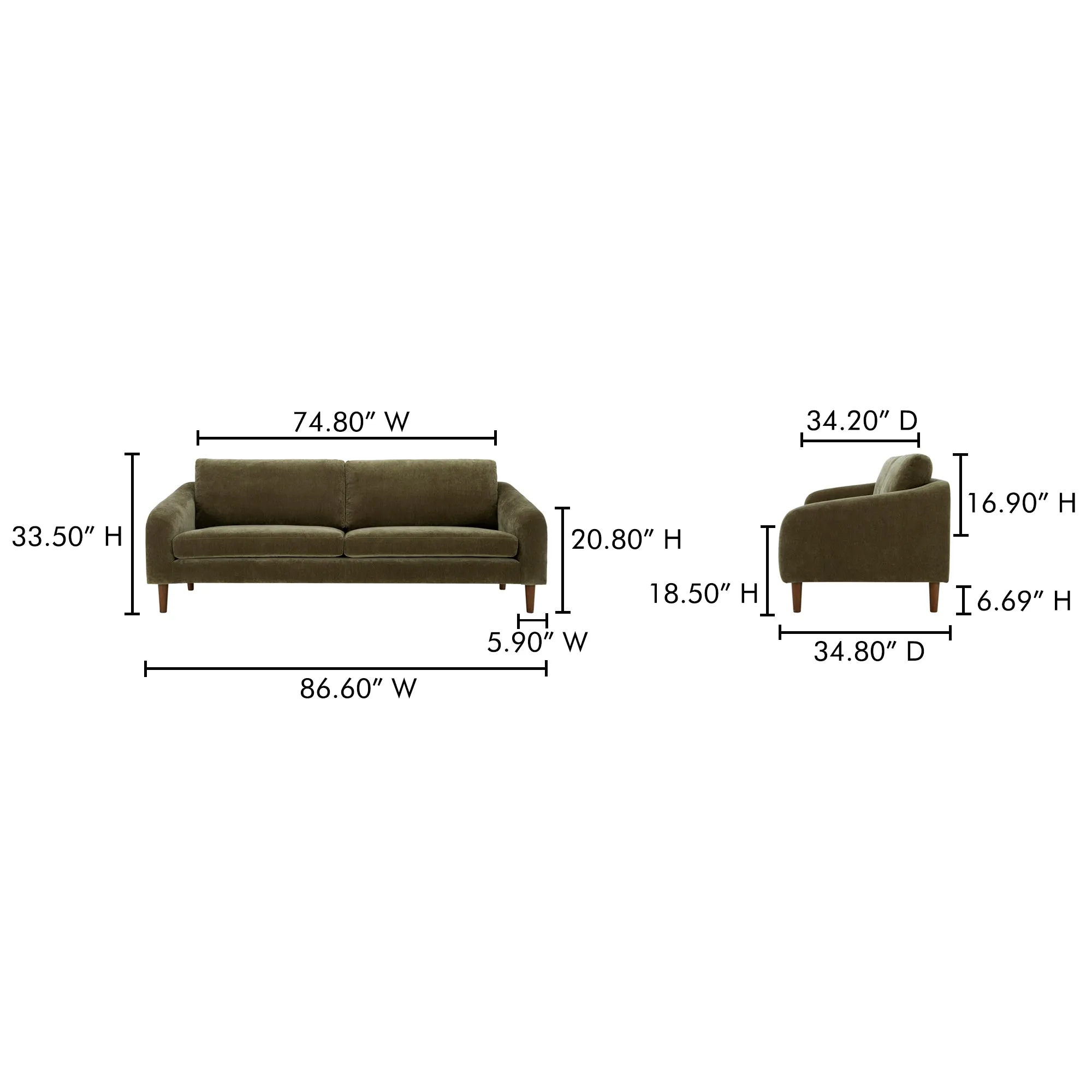 Timeless Elegance Transitional Sofa