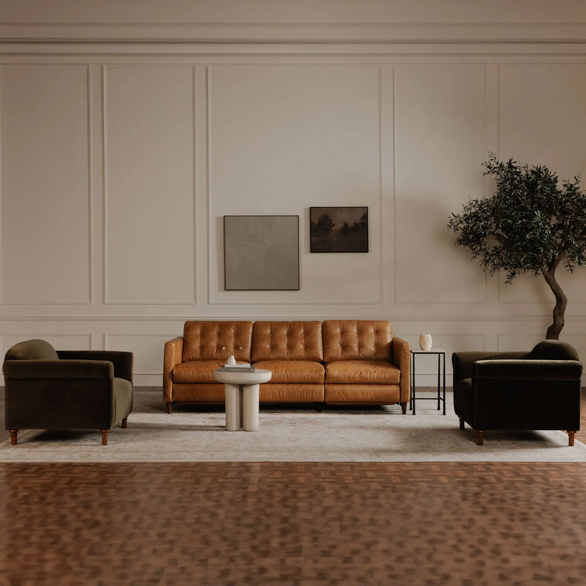 Timeless Luxury Velvet Faux Mohair Accent Chair