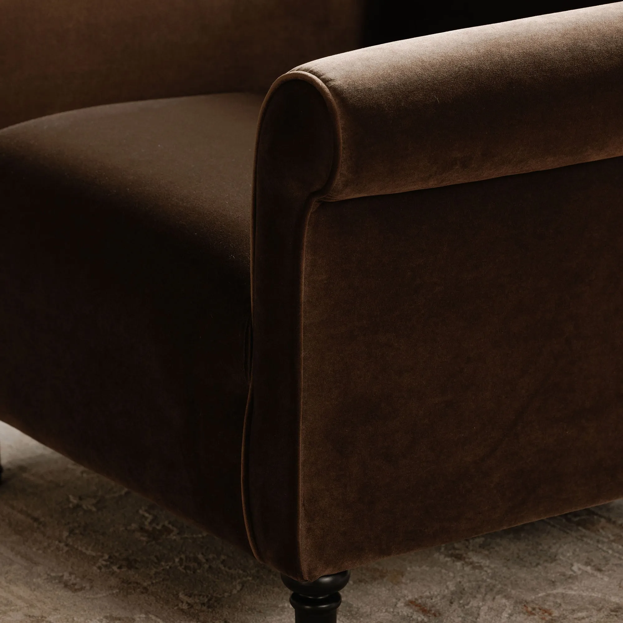 Timeless Luxury Velvet Faux Mohair Accent Chair