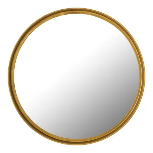 Timeless Round Brass-Toned Mirror
