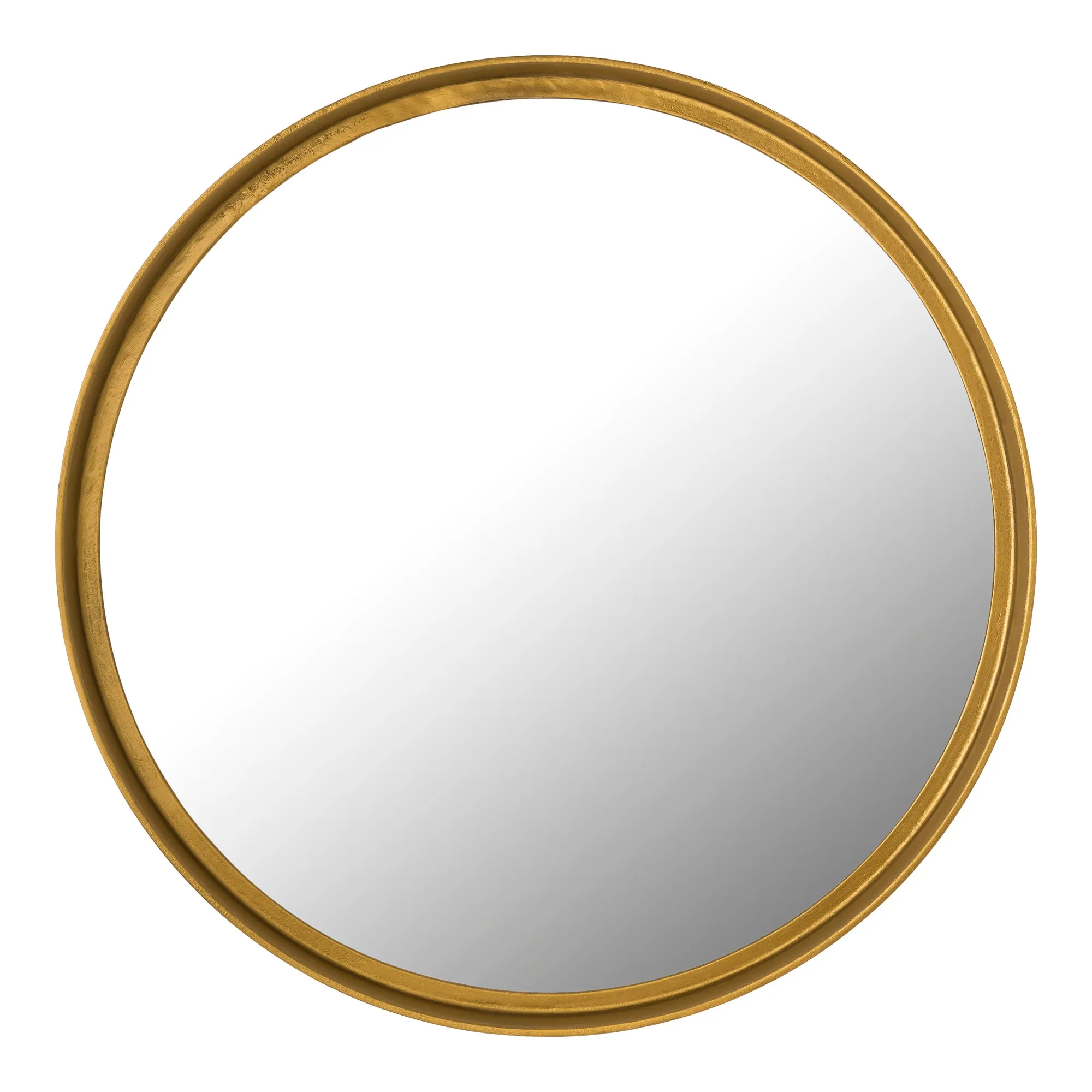 Timeless Round Brass-Toned Mirror