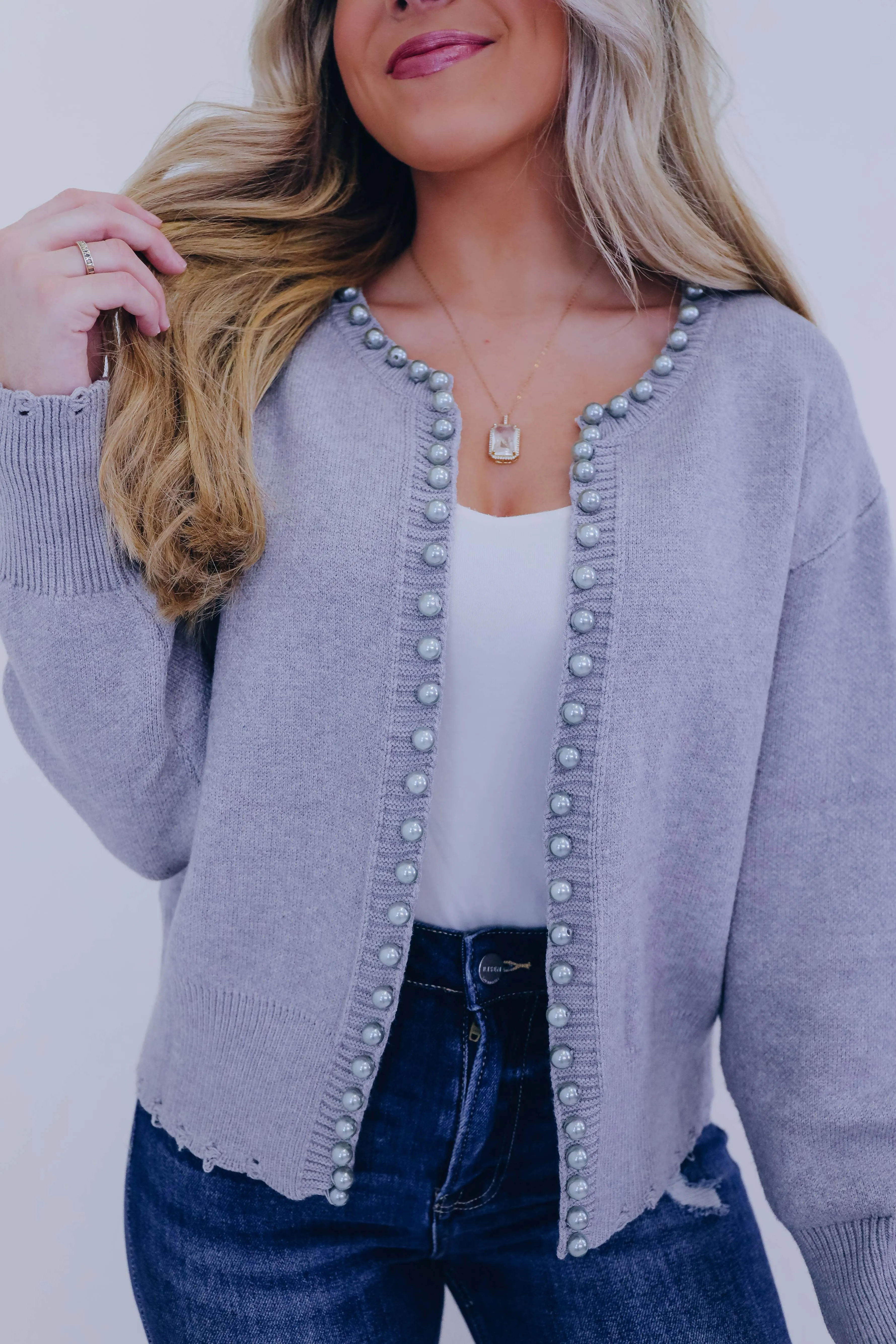 Tipton Timeless Pearl Knit Cardigan- 2 Colors