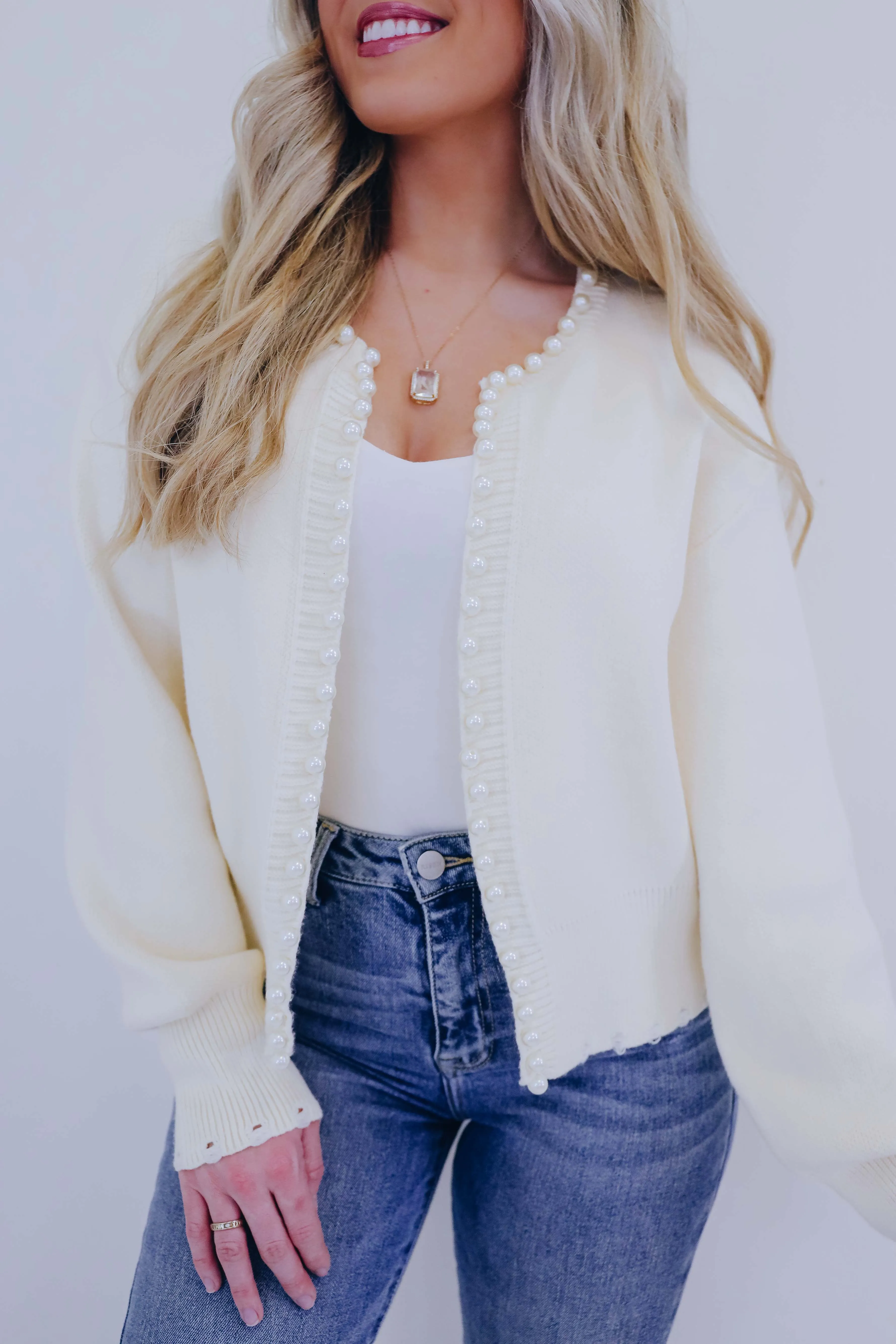 Tipton Timeless Pearl Knit Cardigan- 2 Colors