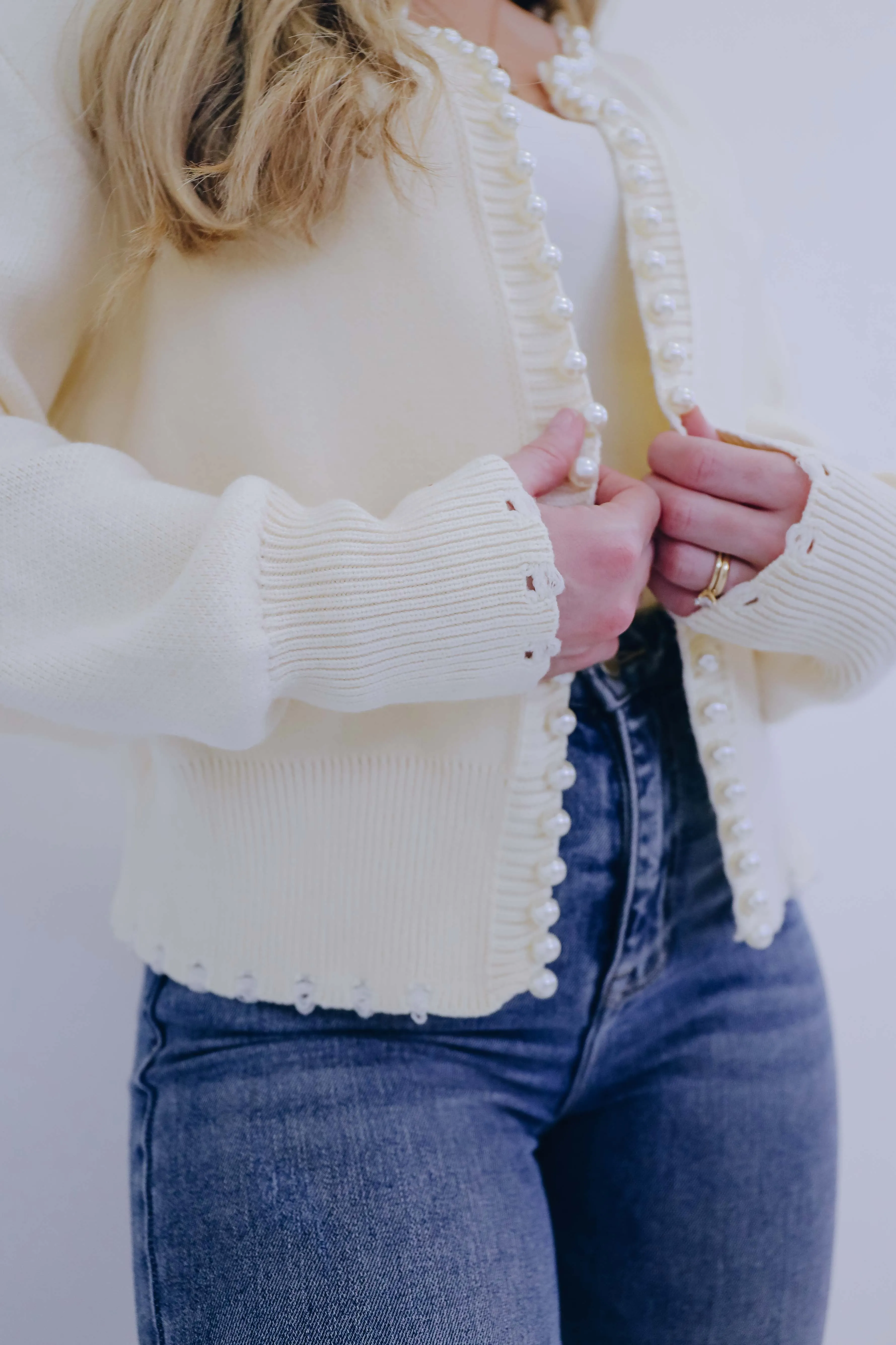 Tipton Timeless Pearl Knit Cardigan- 2 Colors