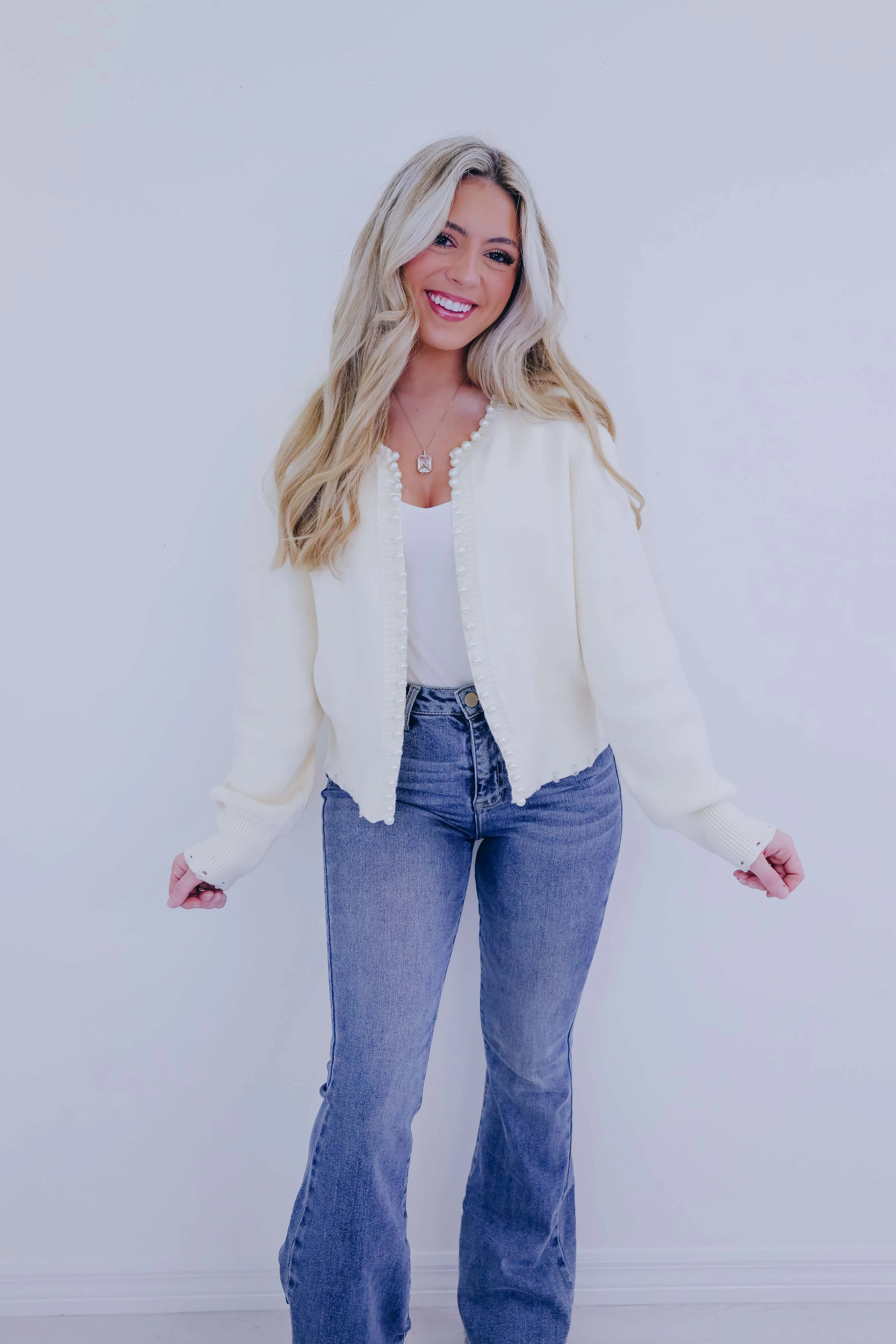 Tipton Timeless Pearl Knit Cardigan- 2 Colors