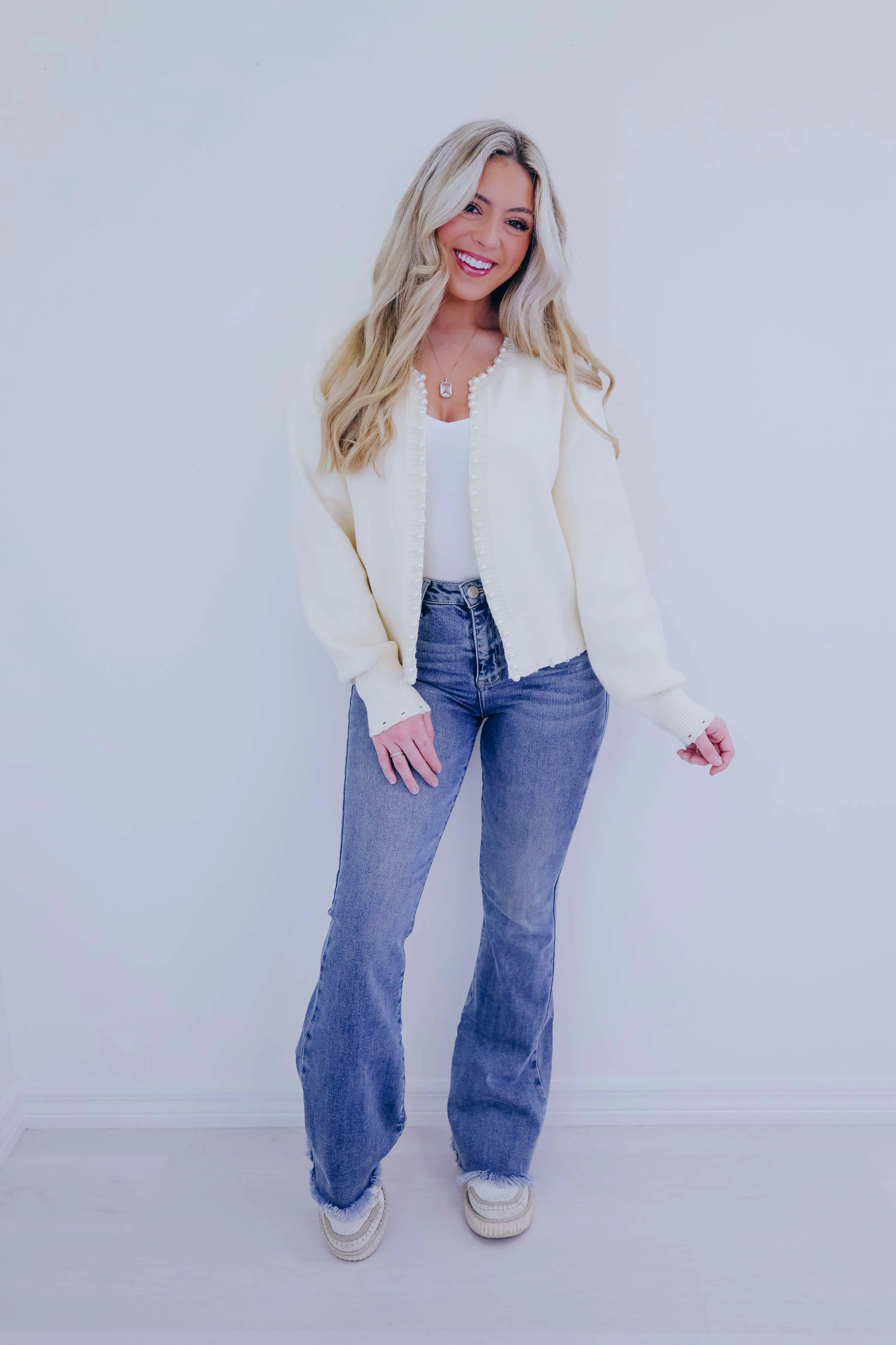 Tipton Timeless Pearl Knit Cardigan- 2 Colors