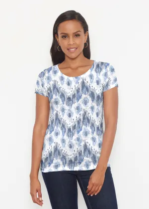 Tonal Waves Blue (7804) ~ Signature Short Sleeve Scoop Shirt
