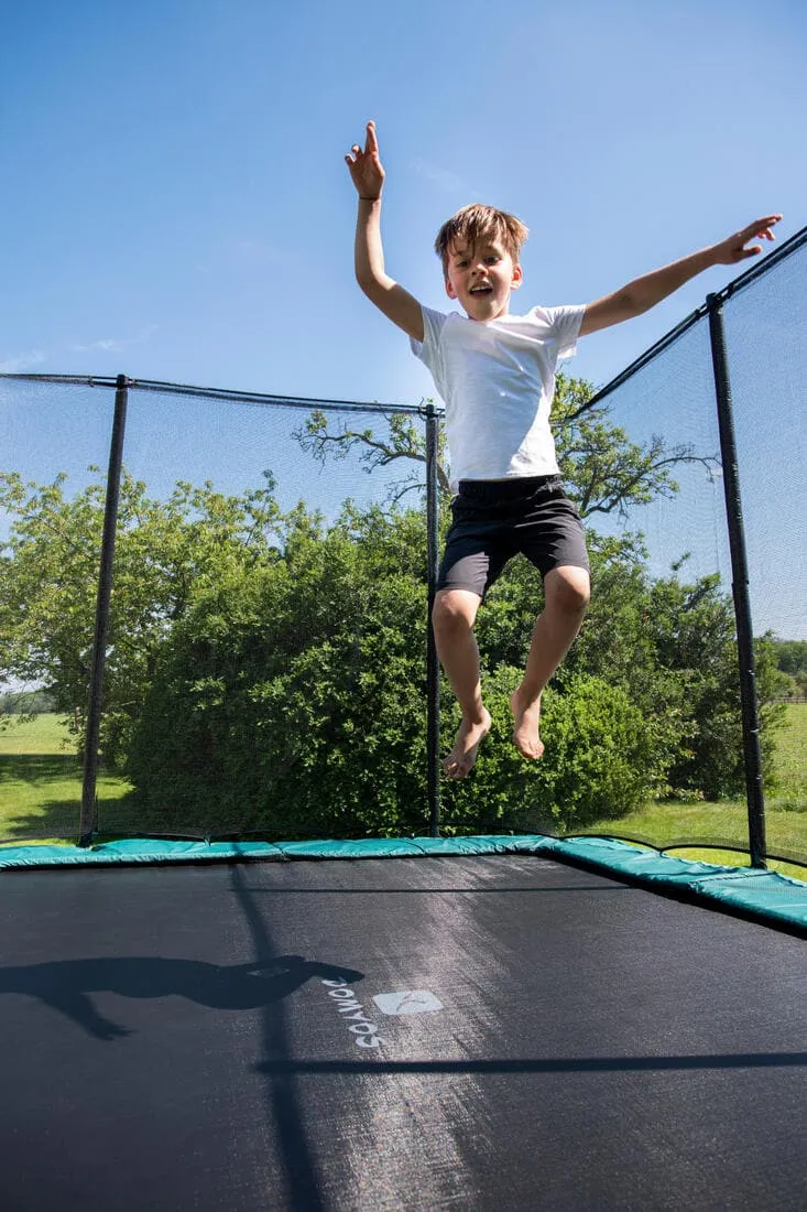 TRAMPOLINE RECTANGULAIRE 520 AVEC FILET DE PROTECTION