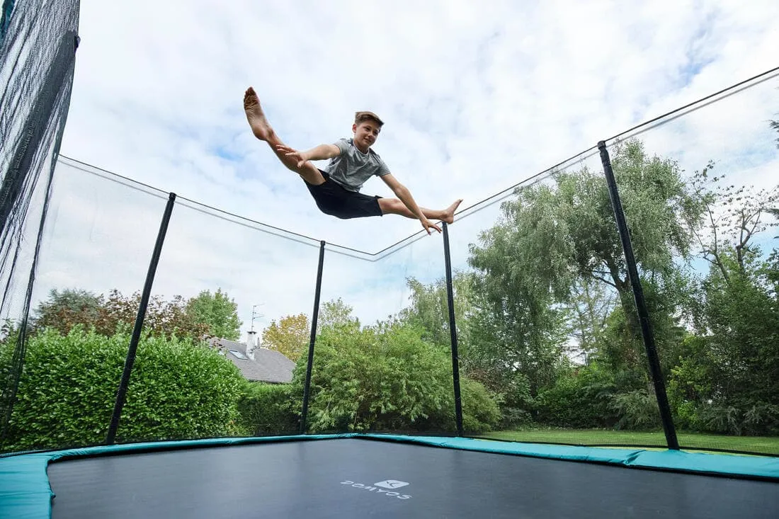 TRAMPOLINE RECTANGULAIRE 520 AVEC FILET DE PROTECTION