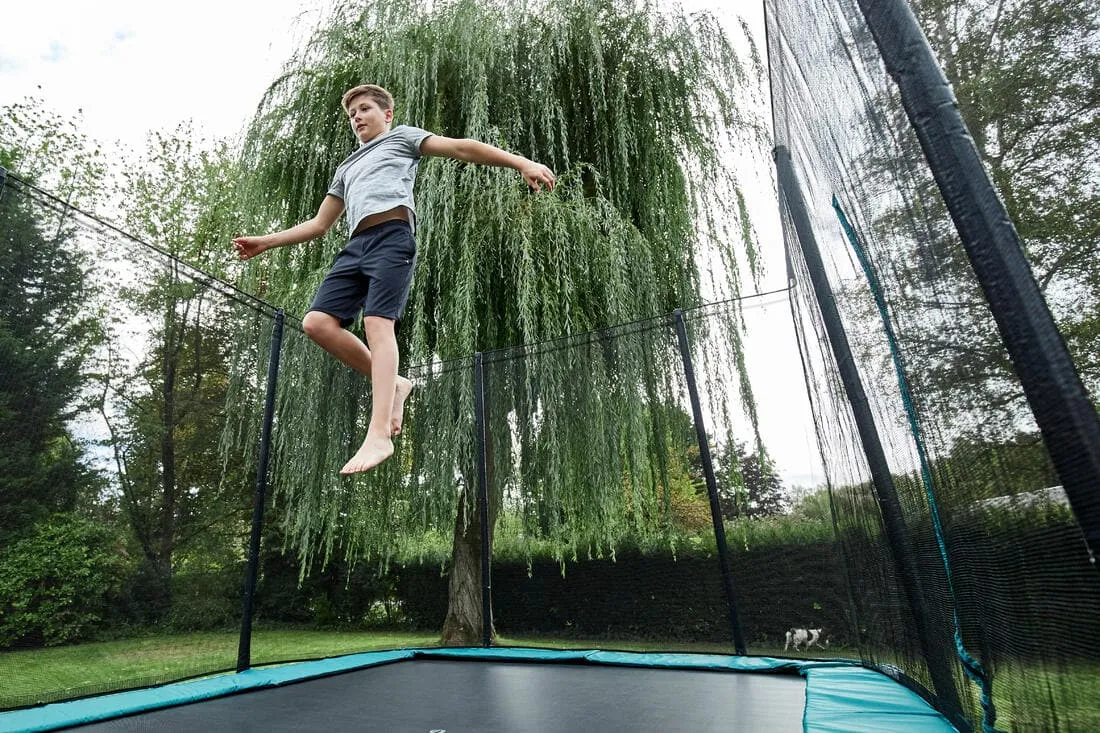 TRAMPOLINE RECTANGULAIRE 520 AVEC FILET DE PROTECTION