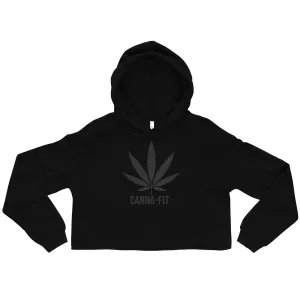Trendy Raw Canna-Fit Crop Hoodie