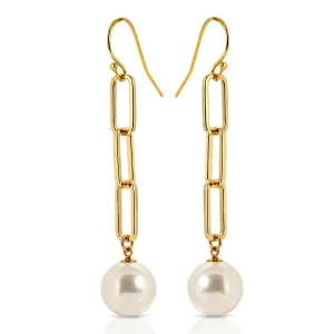 Triple Link Pearl Earrings