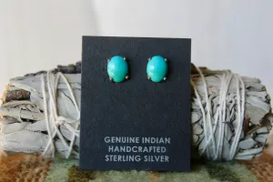 Turquoise Poppy Stud