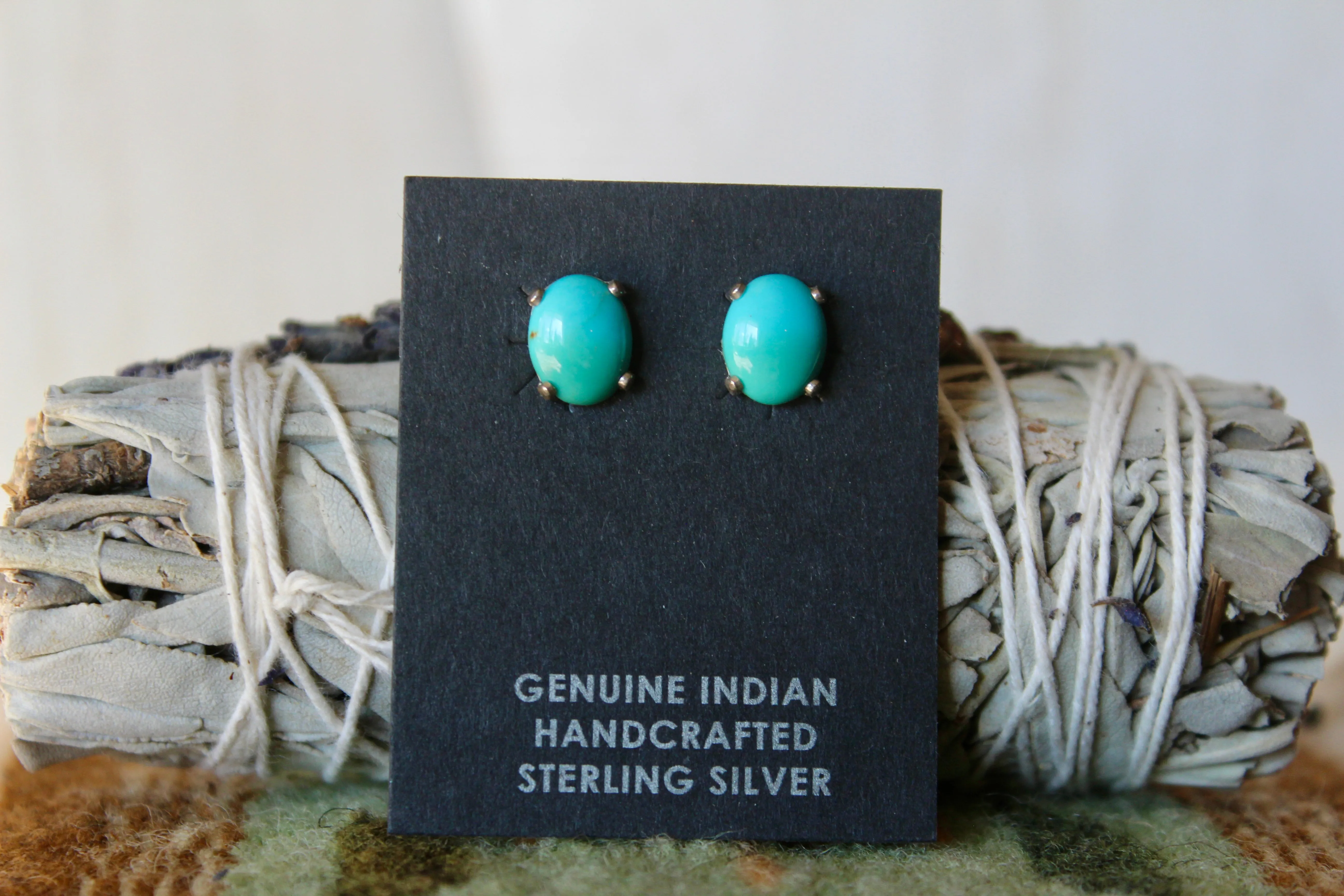 Turquoise Poppy Stud