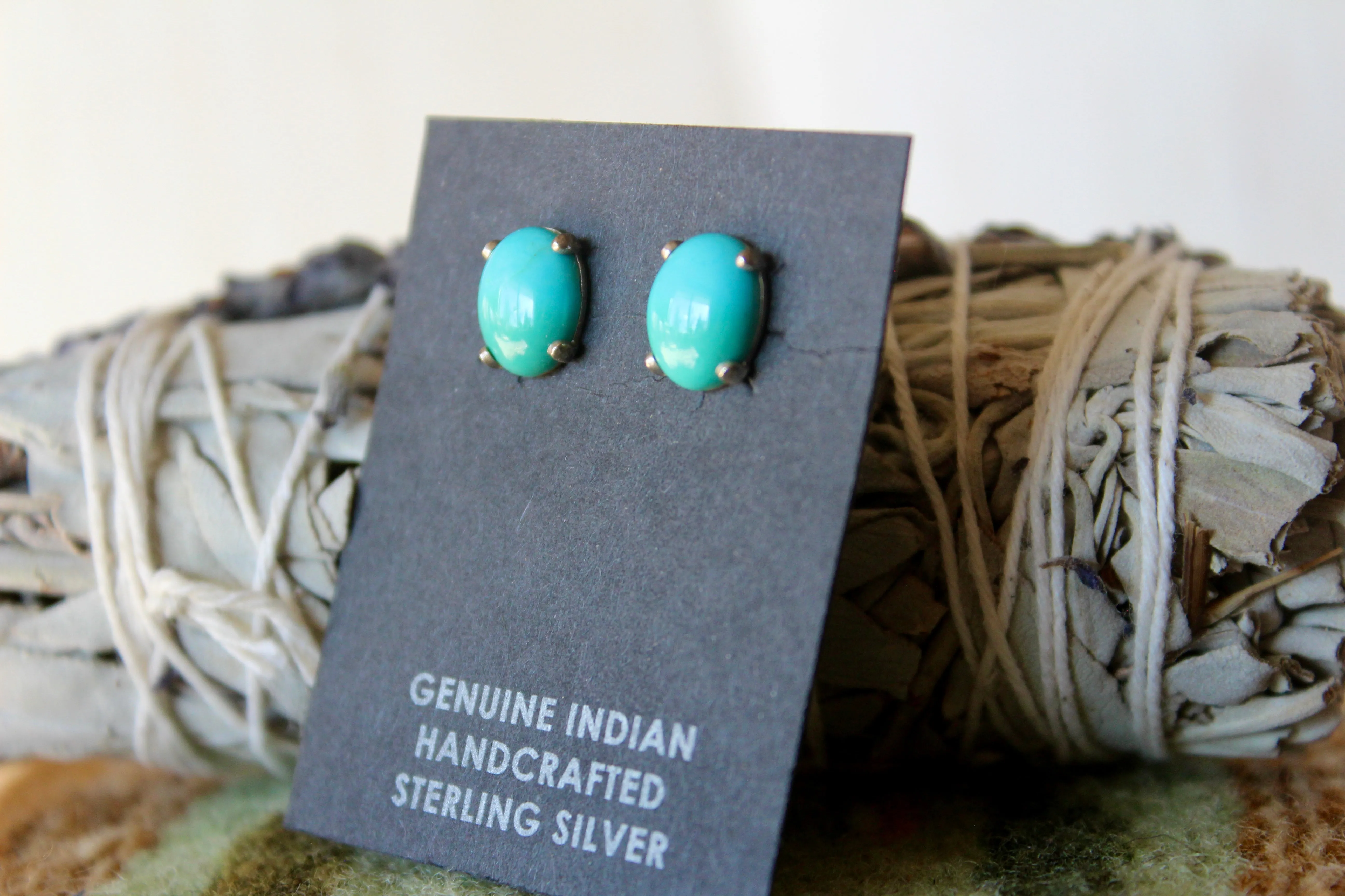 Turquoise Poppy Stud