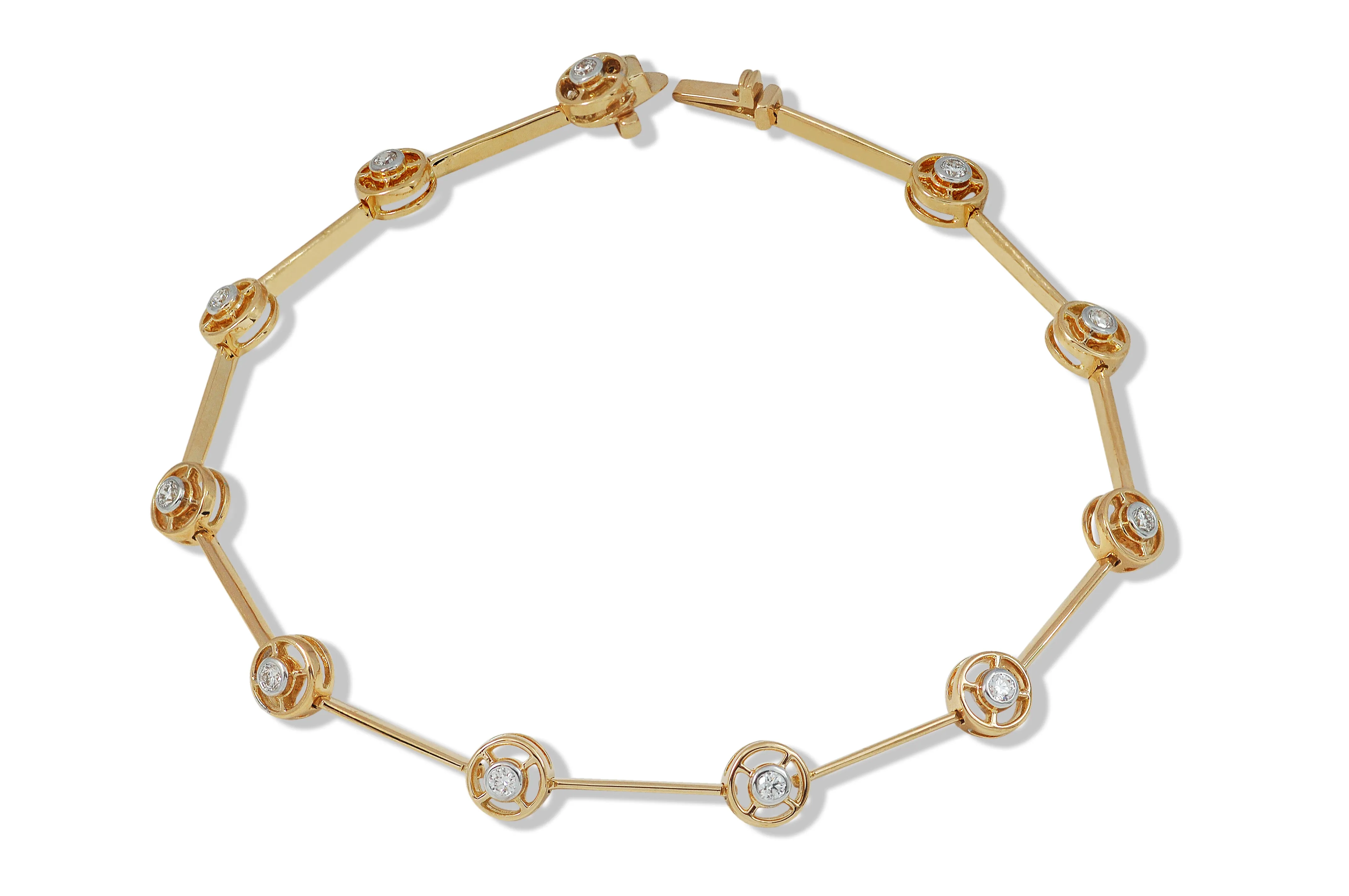 Twist Kaleidoscope Petite Diamond Bar Bracelet