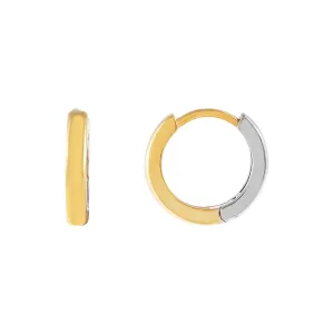 Two Tone Huggie Earring