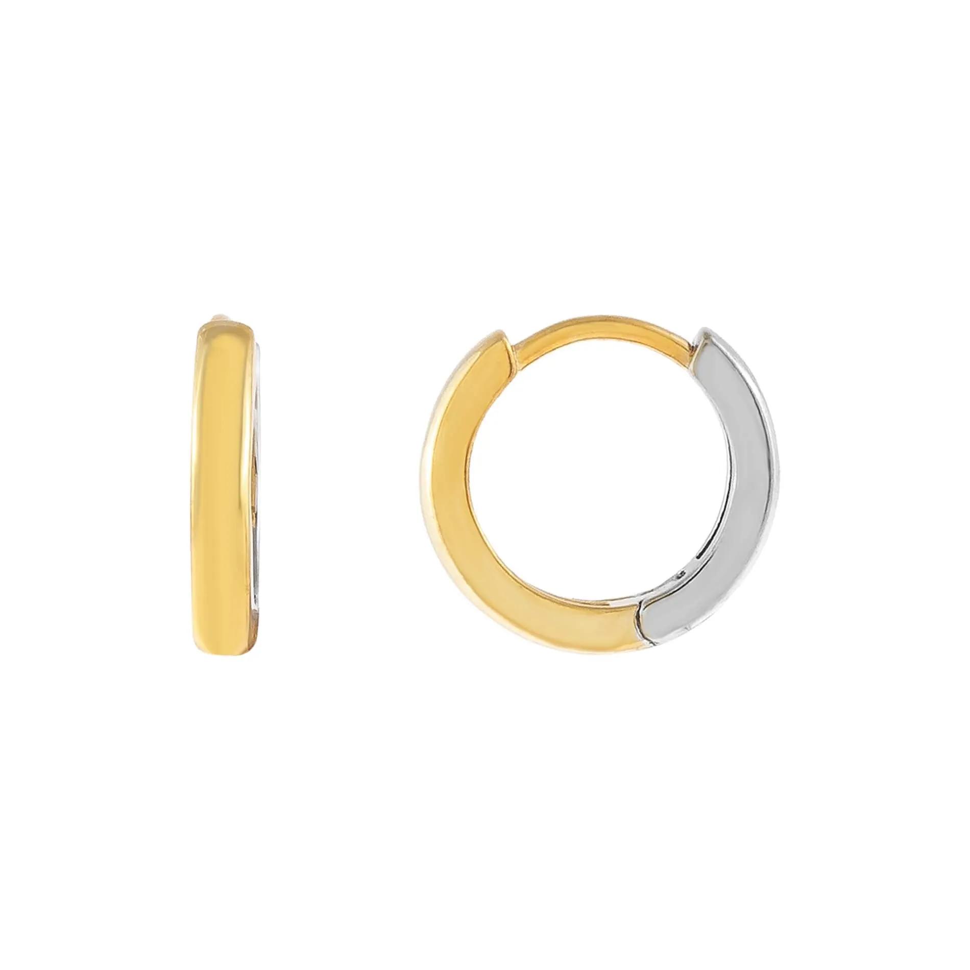 Two Tone Huggie Earring