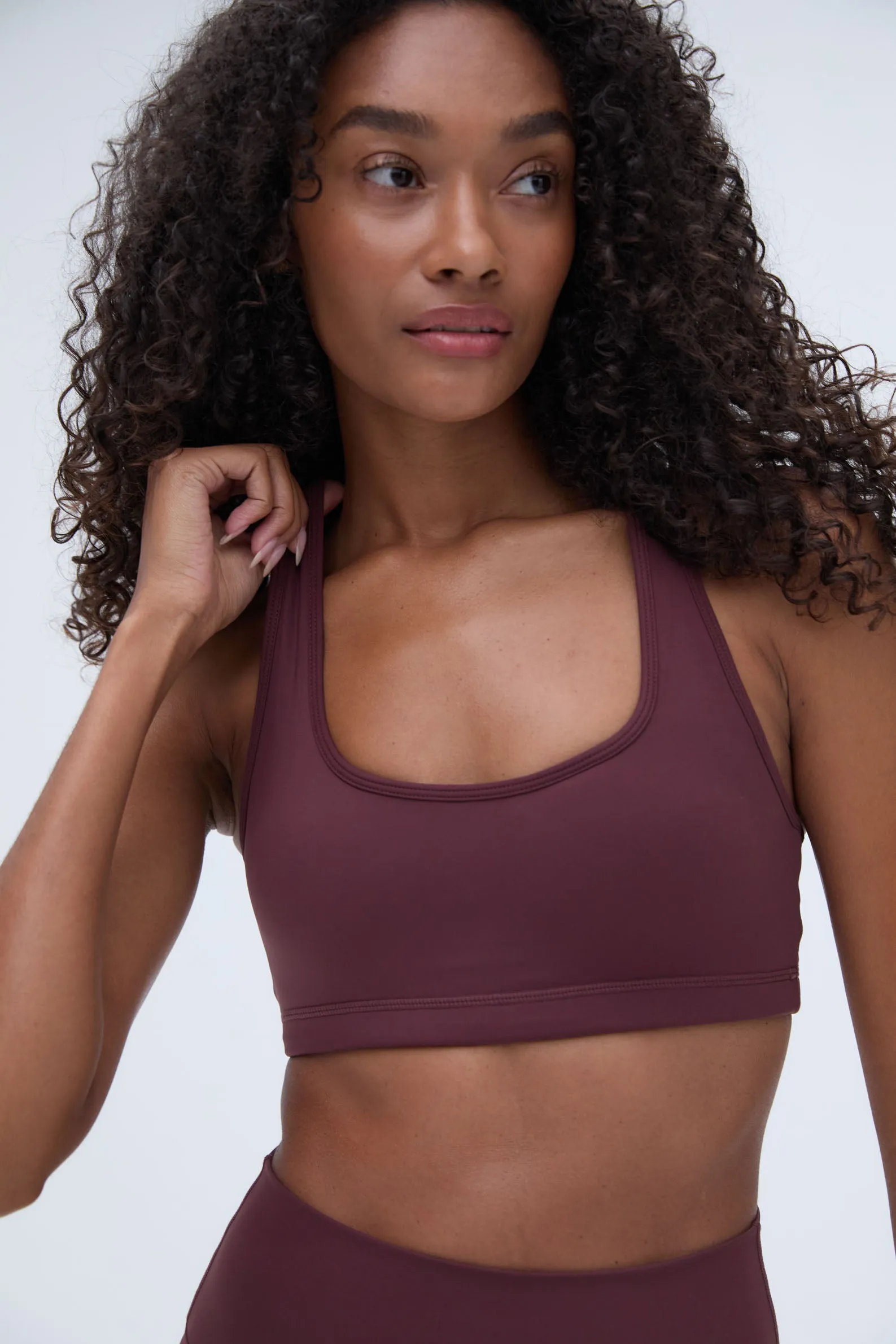 Ultimate Scoop Neck Racer Back Bra - Burgundy