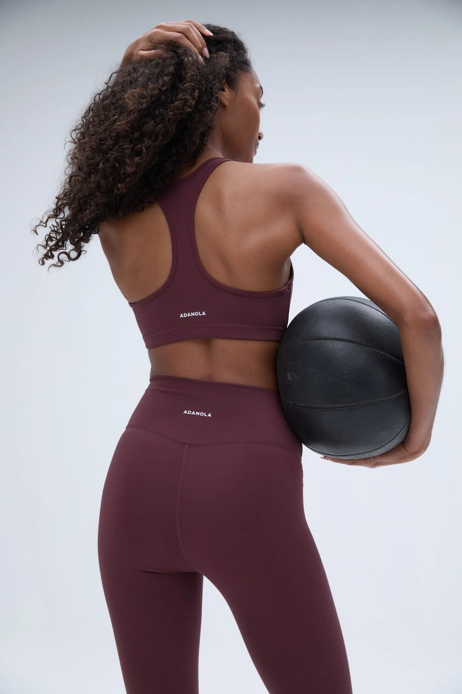 Ultimate Scoop Neck Racer Back Bra - Burgundy