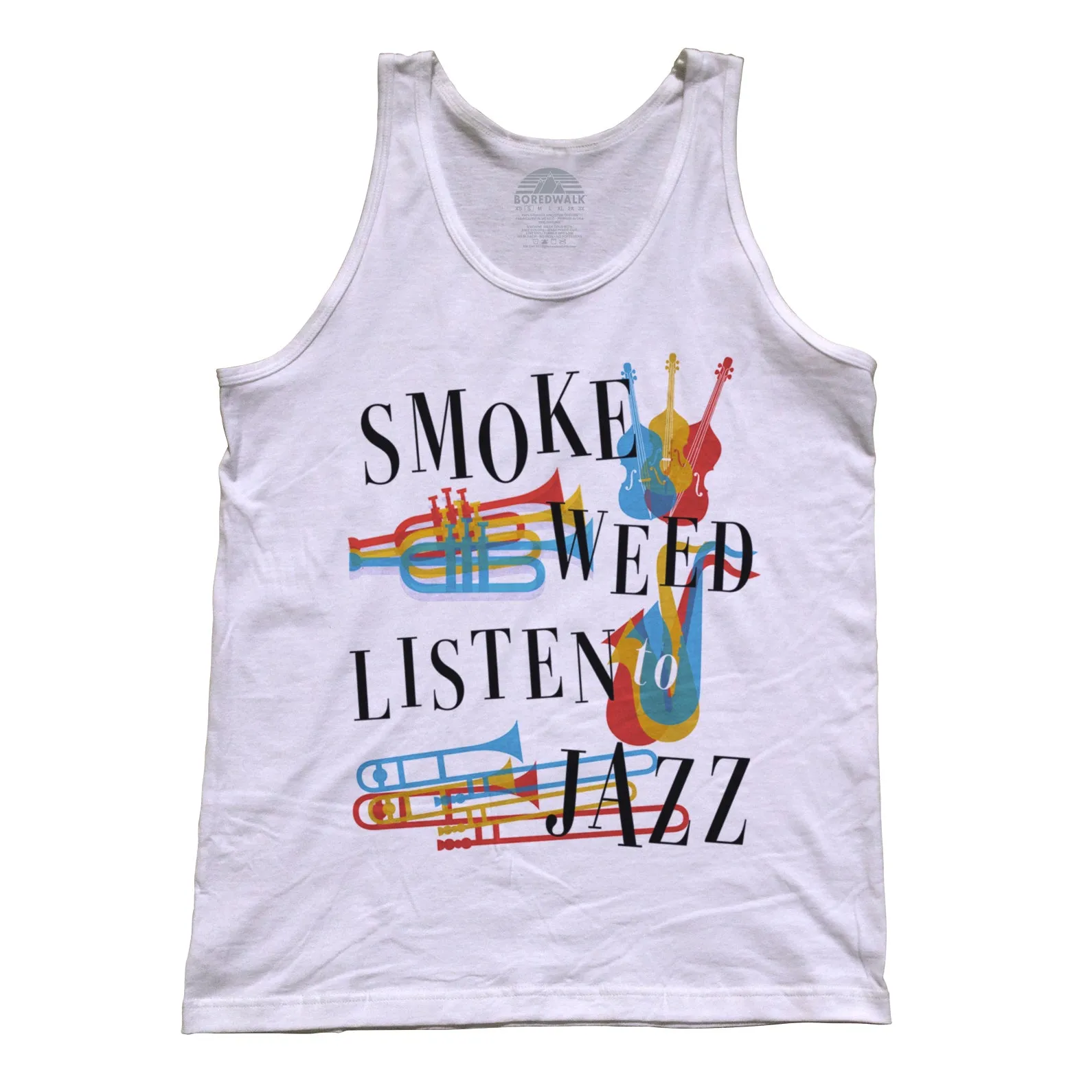 Unisex Smoke Weed Listen to Jazz Tank Top