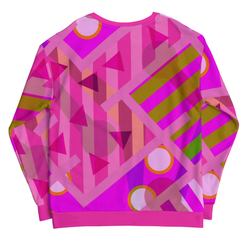 Unisex Sweatshirt, Kawaii Memphis Bunnies