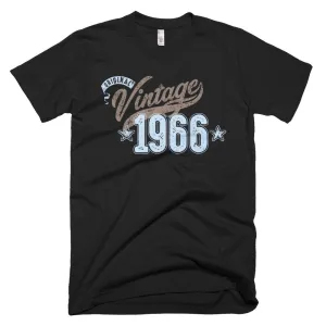 Unisex Year of Birth, 1966, "Vintage" Typographic T-Shirt