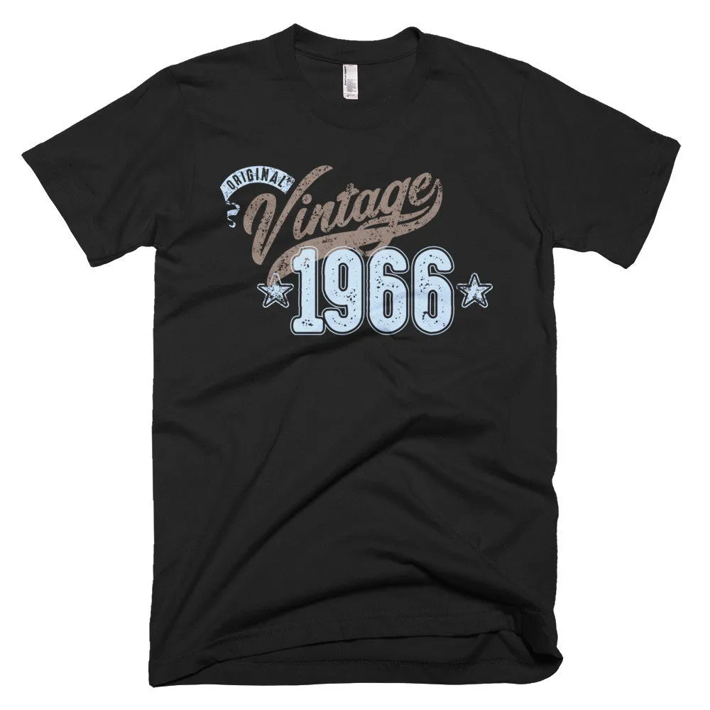 Unisex Year of Birth, 1966, "Vintage" Typographic T-Shirt