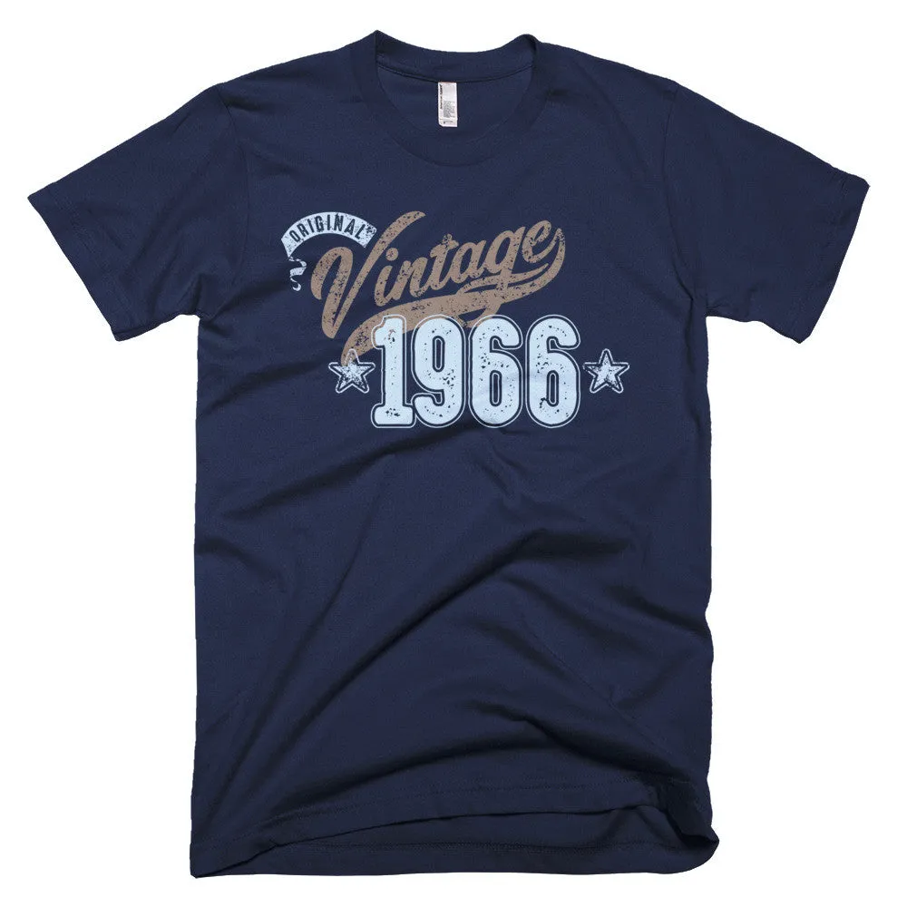 Unisex Year of Birth, 1966, "Vintage" Typographic T-Shirt