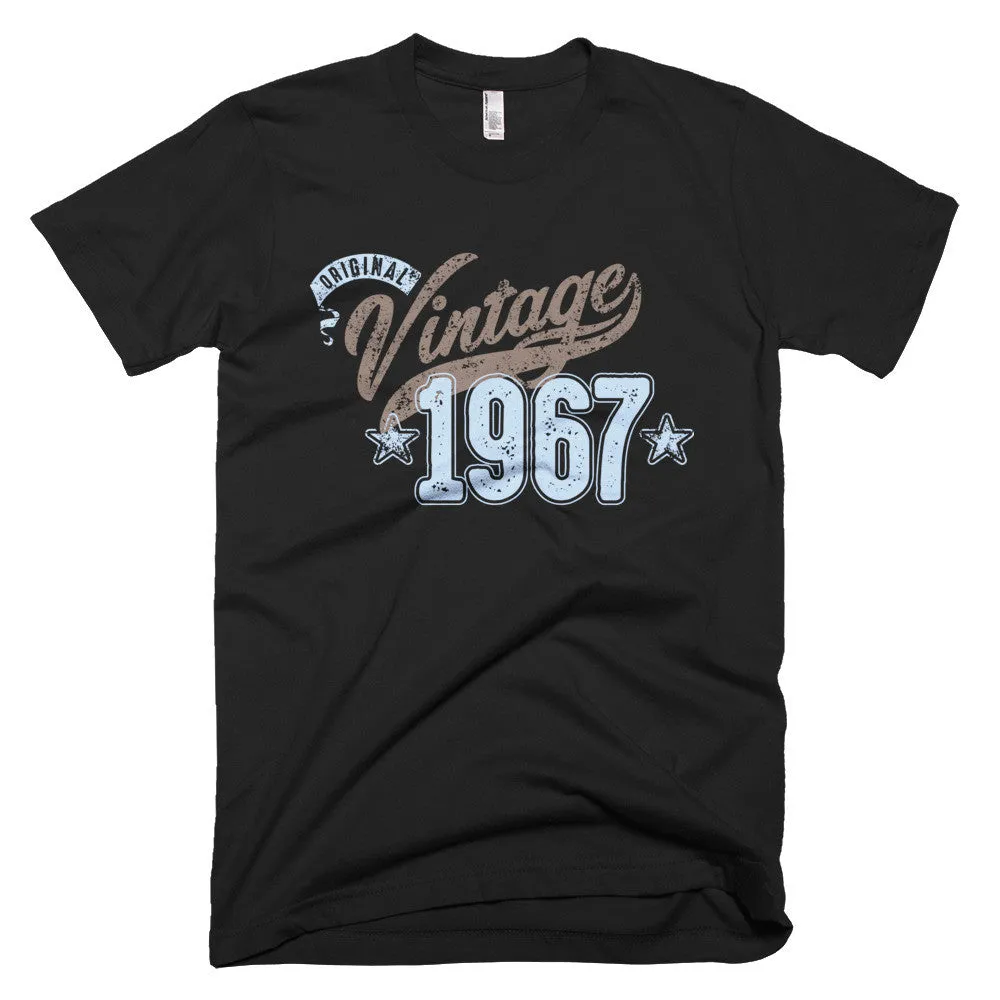 Unisex Year of Birth, 1967, "Vintage" Typographic T-Shirt