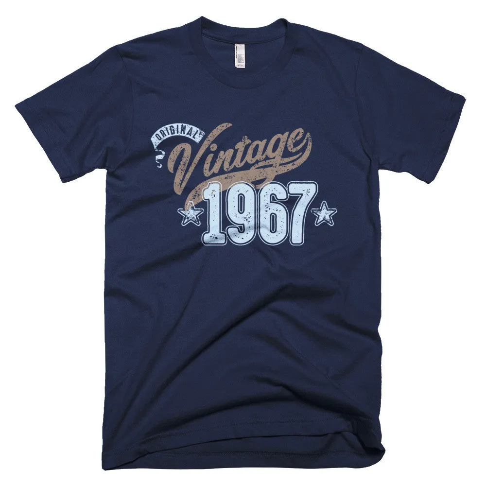 Unisex Year of Birth, 1967, "Vintage" Typographic T-Shirt
