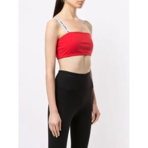 UO-Year Of Ours Kimberly Logo Band Sports Bra-Red