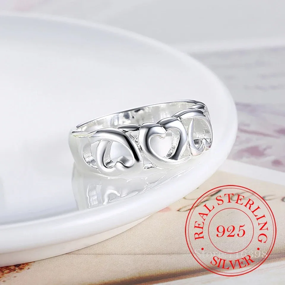 Up & Down Hollow Heart Ring